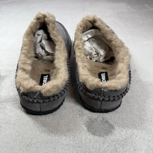 Sorel Falcon Ridge II Slippers Mens 11 Grey Comfort Cozy Faux Fur NM3462-052 - Picture 5 of 9